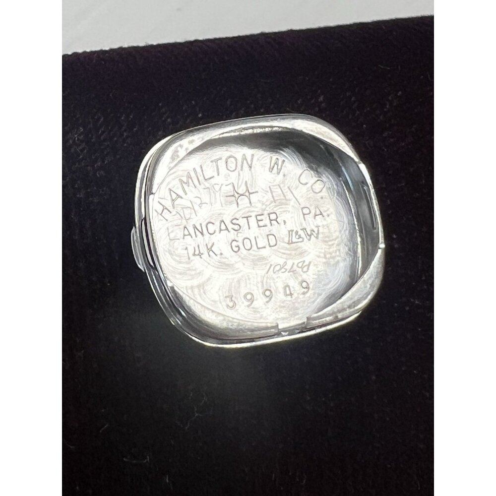 Hamilton Women's Watch 14k White Gold Case Vintage Swiss Hand Wind Petite 15mm - Picture 9 of 16
